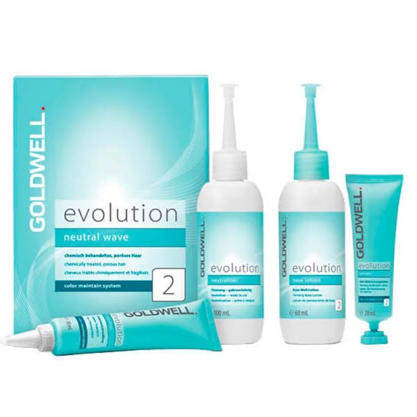 Evolution Neutral Wave Typ 2 zestaw do ondulacji lotion bazowy 60ml + lotion aktywujący 100ml + utrwalacz 20ml + kuracja pośrednia 30ml For Sale