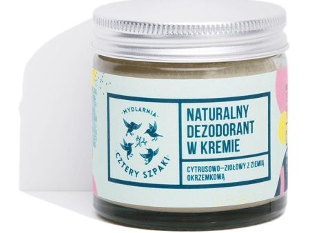 Naturalny dezodorant w kremie z ziemią okrzemkową Cytusowo-Ziołowy 60ml For Cheap