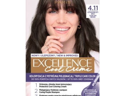 Excellence Cool Creme farba do włosów 4.11 Ultrapopielaty Brąz Hot on Sale