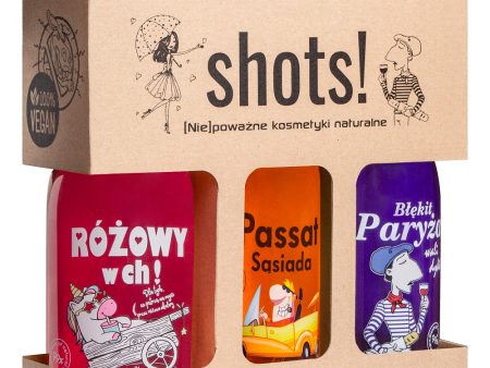 Shots! Czyściopak Unisex zestaw żel pod prysznic Różowy w ch! 500ml + Passat Sąsiada 500ml + Błękit Paryża 500ml For Sale