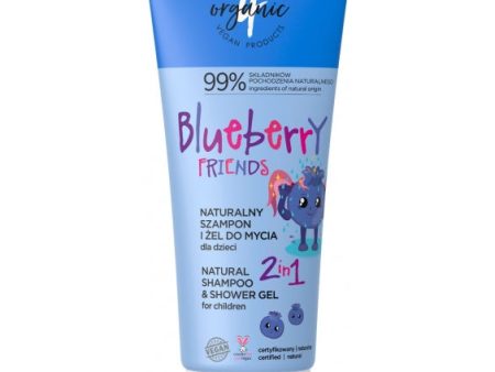 Naturalny szampon i żel do mycia dla dzieci 2w1 Blueberry Friends 200ml Discount