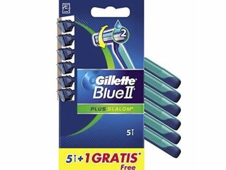 Blue II Plus Slalom jednorazowe maszynki do golenia dla mężczyzn 6szt Hot on Sale