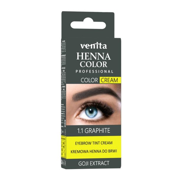 Henna Color Cream henna do brwi i rzęs w kremie 1.1 Grafit 30g Hot on Sale