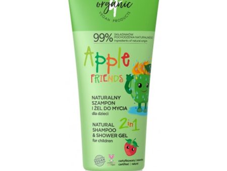 Naturalny szampon i żel do mycia dla dzieci 2w1 Apple Friends 200ml Hot on Sale