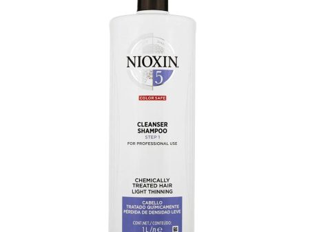 System 5 Cleanser Shampoo oczyszczający szampon do włosów lekko przerzedzonych i poddanych zabiegom chemicznym 1000ml on Sale