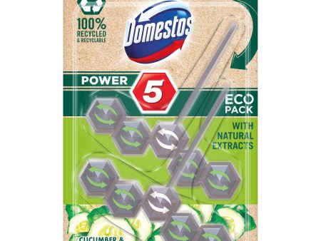 Power 5 Eco Cucumber & Fresh Leaves kostka zapachowa do toalet 2x55g Supply