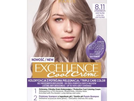 Excellence Cool Creme farba do włosów 8.11 Ultrapopielaty Jasny Blond on Sale