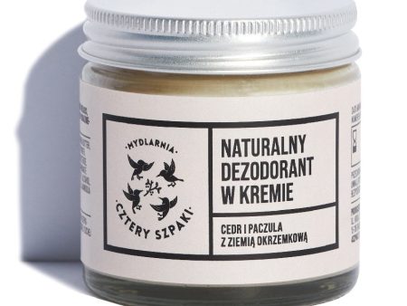 Naturalny dezodorant w kremie z ziemią okrzemkową Cedr i Paczula 60ml Online Hot Sale