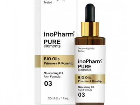 Pure Elements BIO Oils Primrose & Rosehip serum do twarzy i szyi z dziką różą i wiesiołkiem 30ml Fashion