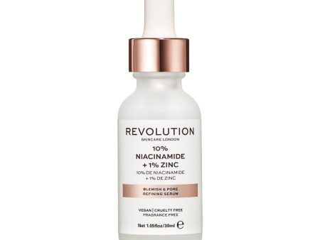 Skincare 10% Niacinamide + 1% Zinc Blemish & Pore Refining Serum wygładzające serum na rozszerzone pory do cery tłustej 30ml Sale