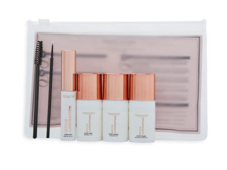 Zestaw Brow Lamination Set Brow Glue klej do brwi 4ml + Brow Lift krem do brwi 5ml + Brow Fix utrwalacz do brwi 5ml + Brow Hydrate nawilżacz do brwi 5ml +  Brush pędzelek x2 Online