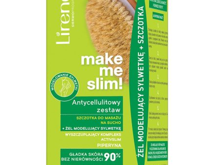 Make Me Slim! antycellulitowy zestaw szczotka do masażu na sucho + żel modelujący sylwetkę 100ml Cheap