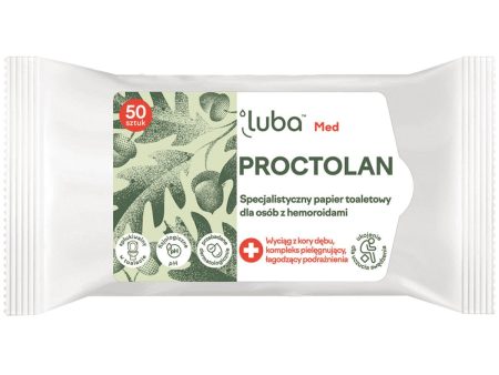 Med Proctolan specjalistyczny papier toaletowy dla osób z hemoroidami 50szt Cheap