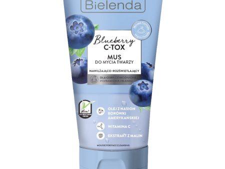 Blueberry C-TOX mus do mycia twarzy nawilżająco-rozświetlający 135g For Cheap