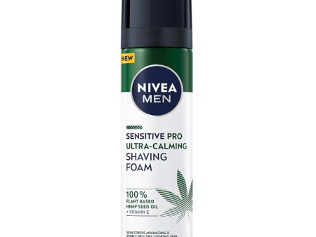 Men Sensitive Pro Ultra-Calming Shaving Foam pianka do golenia z olejem z nasion konopnych 200ml Supply