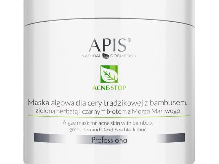 Acne-Stop maska algowa dla cery trądzikowej z bambusem zieloną herbatą i czarnym błotem z Morza Martwego 200g Online Sale