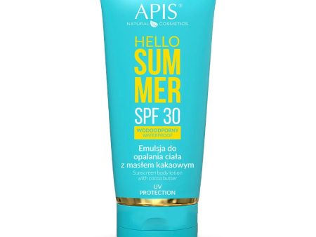 Hello Summer wodoodporna emulsja do opalania ciała z masłem kakaowym SPF30 200ml Supply