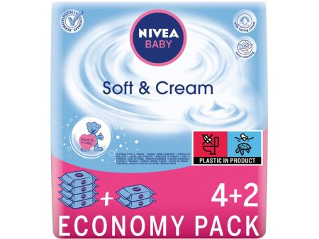 Baby Soft & Cream chusteczki oczyszczające 6x63szt. For Cheap