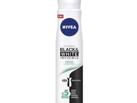 Black&White Invisible Fresh antyperspirant spray 250ml Online now