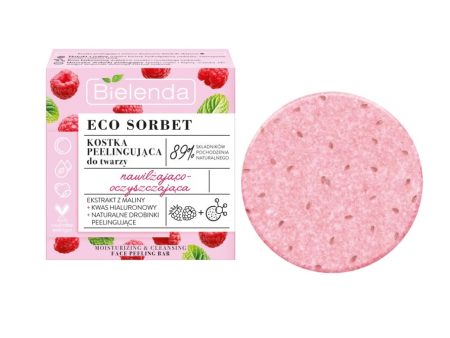 Eco Sorbet kostka peelingująca do twarzy nawilżająco-oczyszczająca Malina 60g Cheap