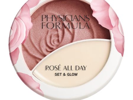 Rose All Day Set & Glow puder rozświetlający Brightening Rose 10.3g For Sale