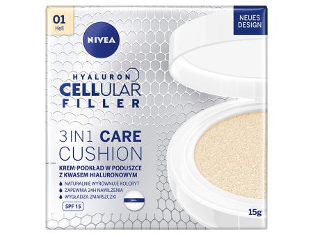 Hyaluron Cellular Filler 3in1 Care Cushion pielęgnujący krem-podkład w poduszce SPF15 01 Light 15g Online Hot Sale