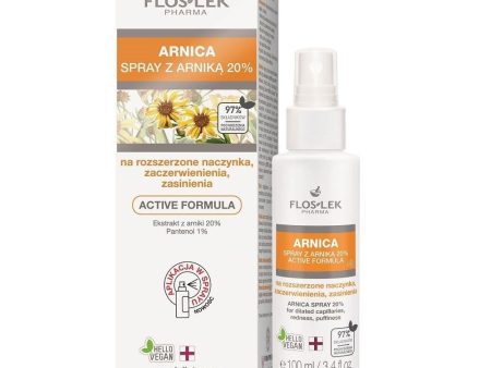 Arnica spray z arniką 20% active formula na rozszerzone naczynka zaczerwienienia i zasinienia 100ml Sale