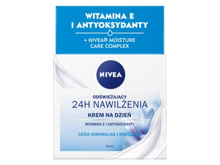 24H Nawilżenia odświeżający krem na dzień cera normalna i mieszana 50ml Online now