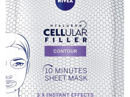 Hyaluron Cellular Filler Contour 10-minutowa maska w płachcie 1szt Hot on Sale