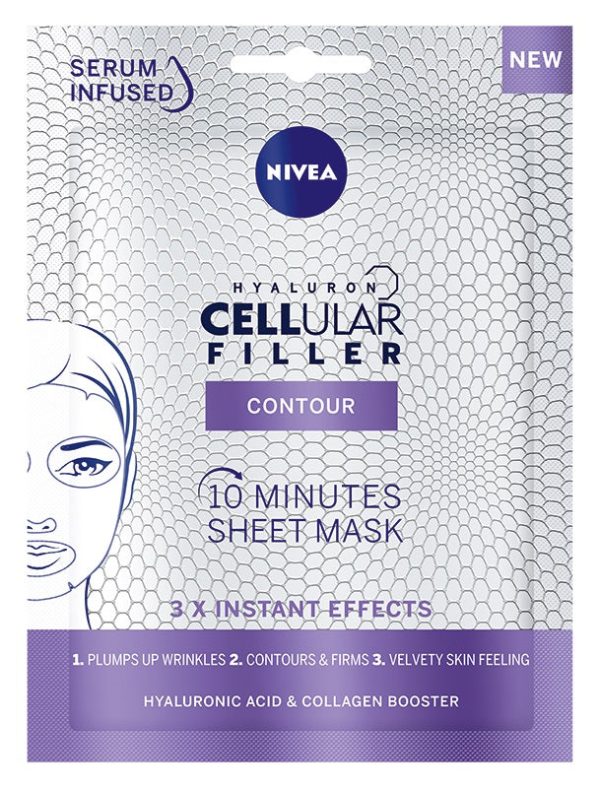 Hyaluron Cellular Filler Contour 10-minutowa maska w płachcie 1szt Hot on Sale