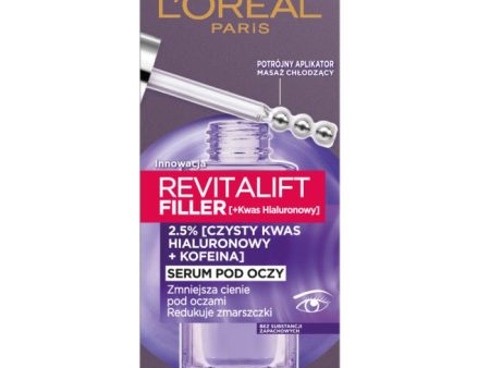 Revitalift Filler [+Kwas Hialuronowy] serum pod oczy redukujące zmarszczki 20ml Online Sale