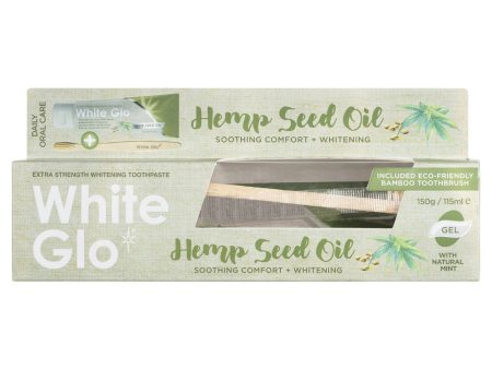 Hemp Seed Oil Toothpaste wybielająca pasta do zębów z olejem konopnym 150g 115ml + bambusowa szczoteczka For Sale