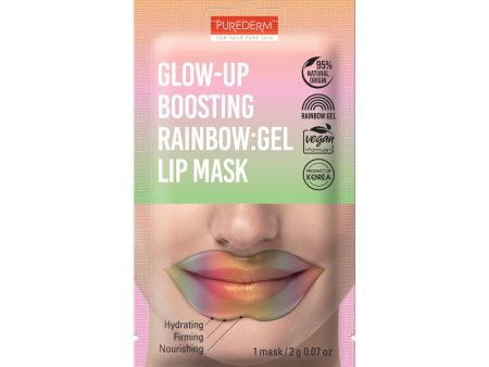 Glow-Up Boosting Rainbow wegańska hydrożelowa maska na usta 2g For Sale