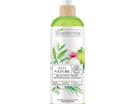 Eco Nature żel do mycia twarzy detoksykująco-matujący Woda Kokosowa & Zielona Herbata & Trawa Cytrynowa 200g Cheap