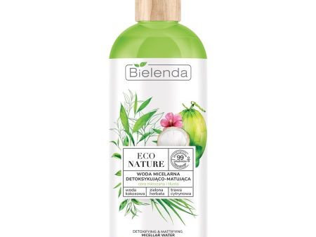 Eco Nature woda micelarna detoksykująco-matująca Woda Kokosowa & Zielona Herbata & Trawa Cytrynowa 500ml For Cheap