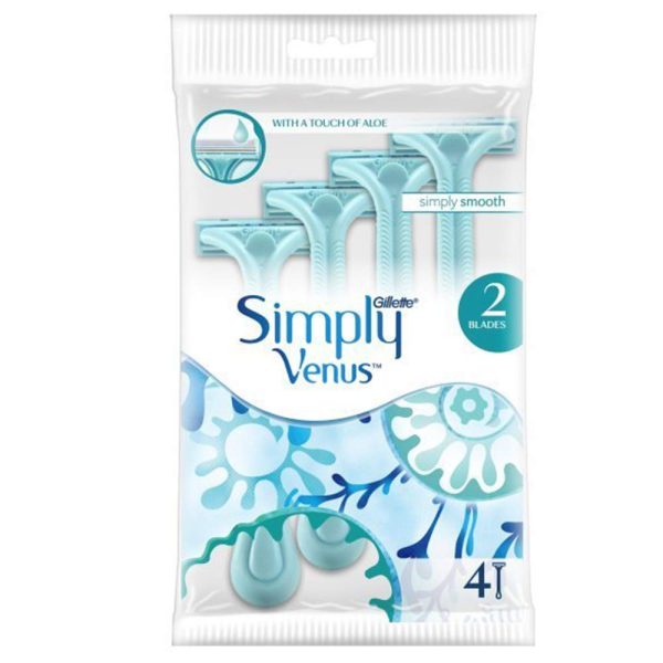 Simply Venus 2 jednorazowe maszynki do golenia dla kobiet 4szt For Discount