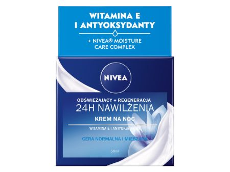 24H Nawilżenia Odświeżający + Regeneracja regenerujący krem na noc 50ml Discount