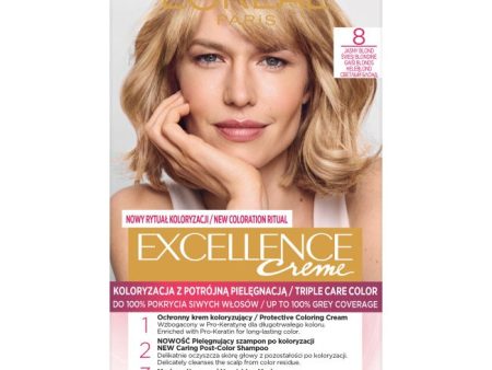 Excellence Creme farba do włosów 8 Jasny Blond For Discount