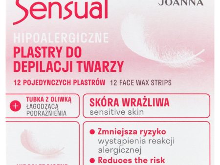 Sensual hipoalergiczne plastry do depilacji twarzy 12szt + tubka z oliwką łagodzącą 10ml Online Hot Sale