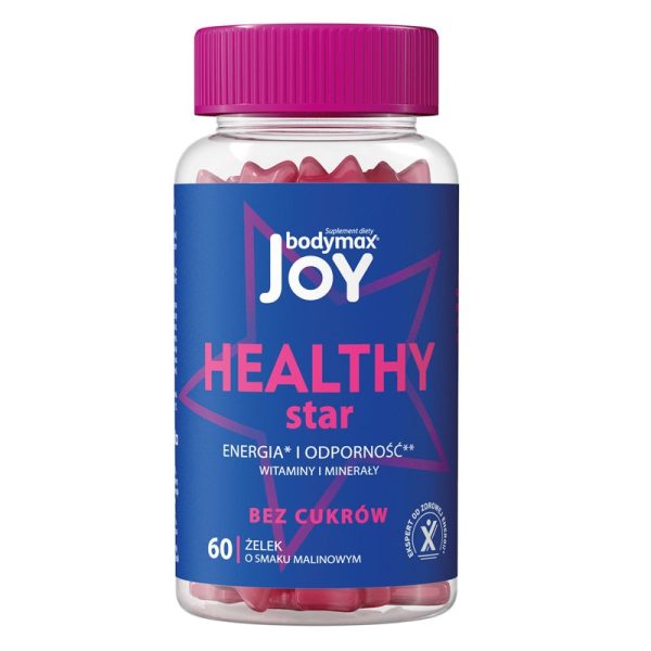 Joy Healthy Star energia i odporność suplement diety 60 żelek o smaku malinowym Online