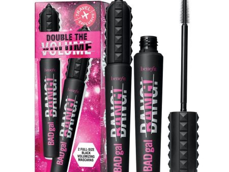 Double The Volume Travel Set zestaw pogrubiający tusz do rzęs Black 2x8.5g For Sale