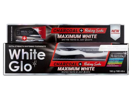 Charcoal + Baking Soda Maximum White Toothpaste wybielająca pasta do zębów 150g 100ml + szczoteczka Supply