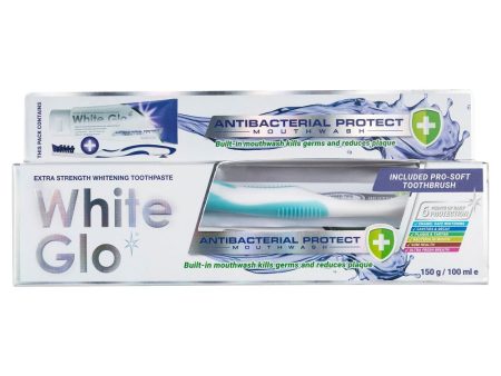 Antibacterial Protect Mouthwash Toothpaste antybakteryjna wybielająca pasta do zębów 150g 100ml + szczoteczka For Cheap