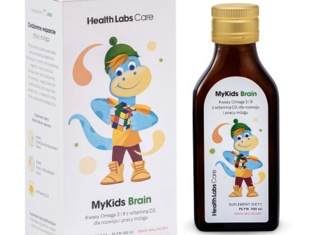 MyKids Brain kwasy Omega 3 i 9 z witaminą D3 dla rozwoju i pracy mózgu dziecka suplement diety Malinowy 100ml Online now