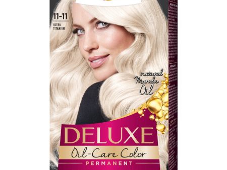 Deluxe Oil-Care Color farba do włosów trwale koloryzująca z mikroolejkami 11-11 Ultra Tytanowy Blond Online