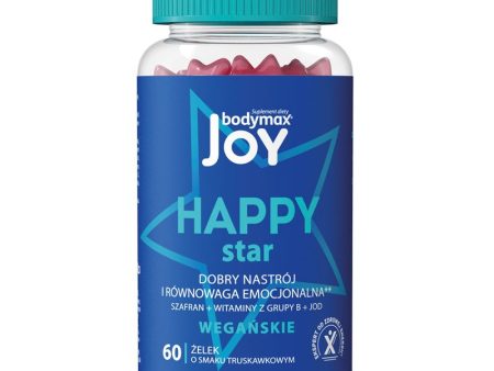 Joy Happy Star dobry nastrój i równowaga emocjonalna suplement diety 60 żelek o smaku truskawkowym Online Hot Sale