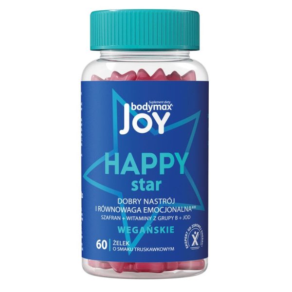 Joy Happy Star dobry nastrój i równowaga emocjonalna suplement diety 60 żelek o smaku truskawkowym Online Hot Sale