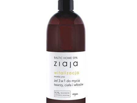 Baltic Home Spa Witalizacja żel 3w1 do mycia twarzy ciała i włosów Morela Ume 500ml For Sale