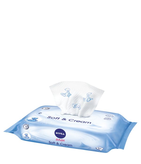 Baby Soft & Cream chusteczki oczyszczające 4x63szt. Supply